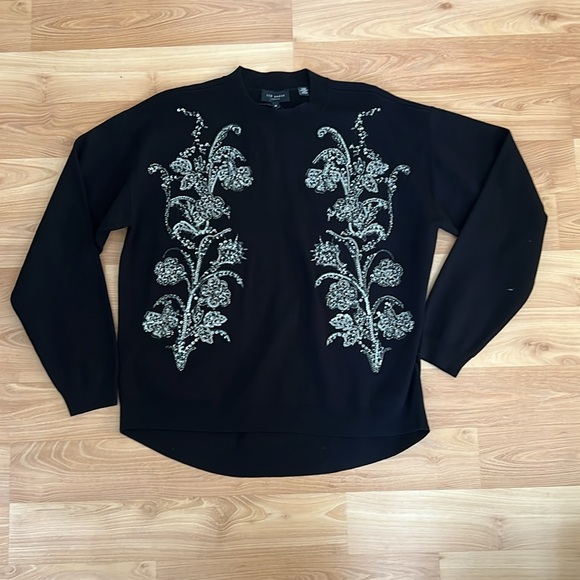 Ted Baker Black Embellished Sequin Sweater - Picture 15 of 16